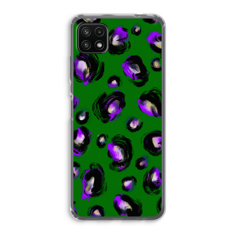 Green Cheetah: Samsung Galaxy A22 5G Transparant Hoesje