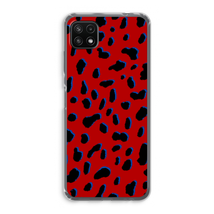 Red Leopard: Samsung Galaxy A22 5G Transparant Hoesje