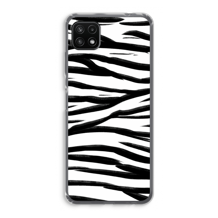 Zebra pattern: Samsung Galaxy A22 5G Transparant Hoesje