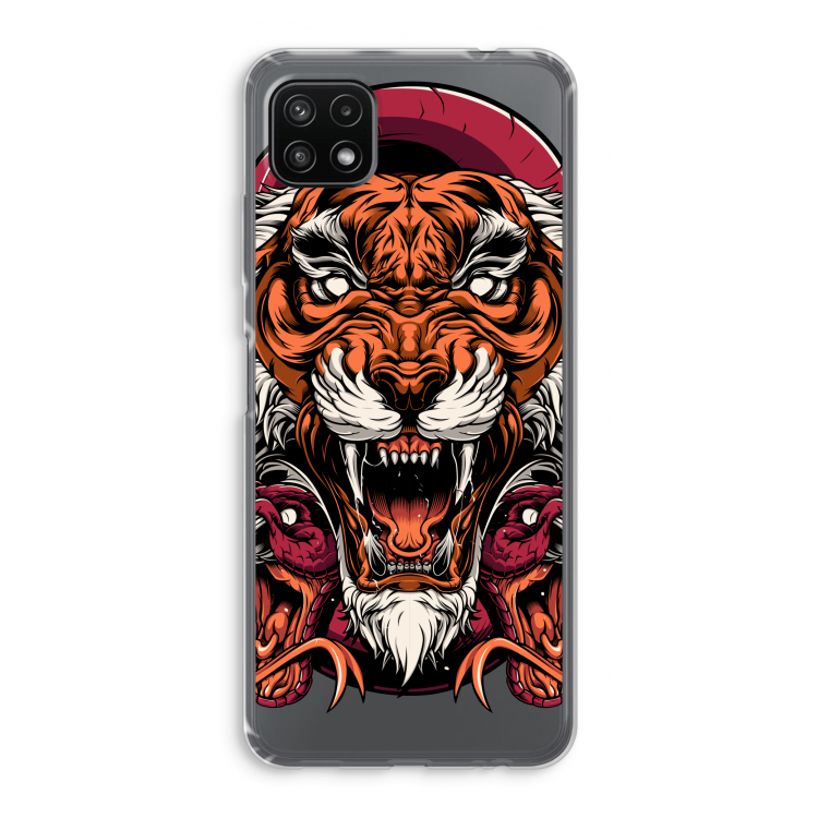 Tiger and Rattlesnakes: Samsung Galaxy A22 5G Transparant Hoesje