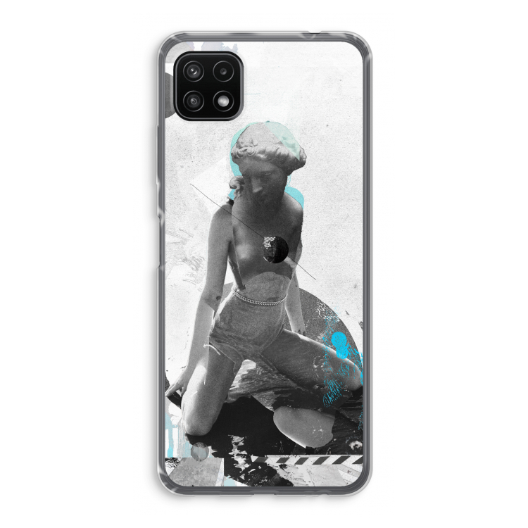I will not feel a thing: Samsung Galaxy A22 5G Transparant Hoesje