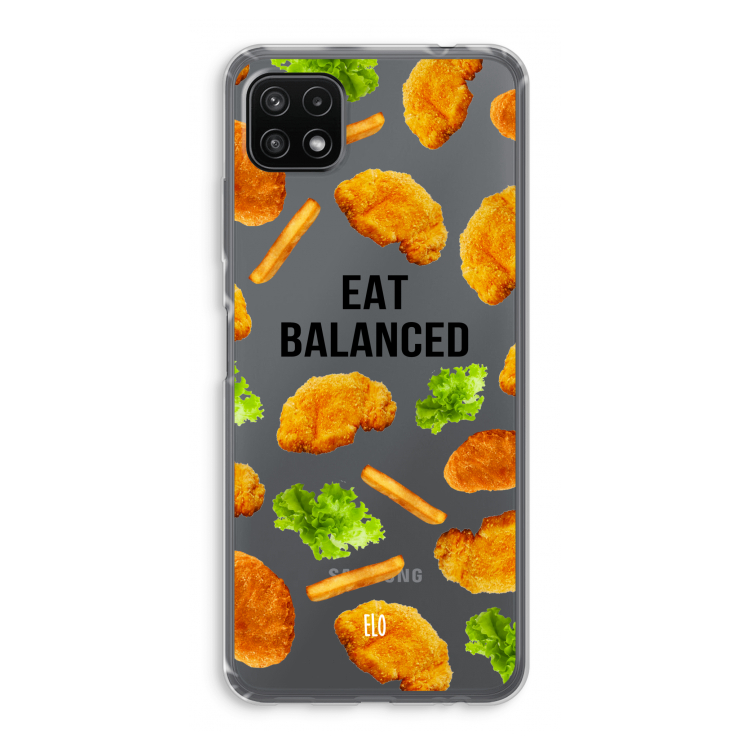 Eat Balanced: Samsung Galaxy A22 5G Transparant Hoesje