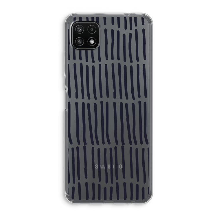 Moroccan stripes: Samsung Galaxy A22 5G Transparant Hoesje