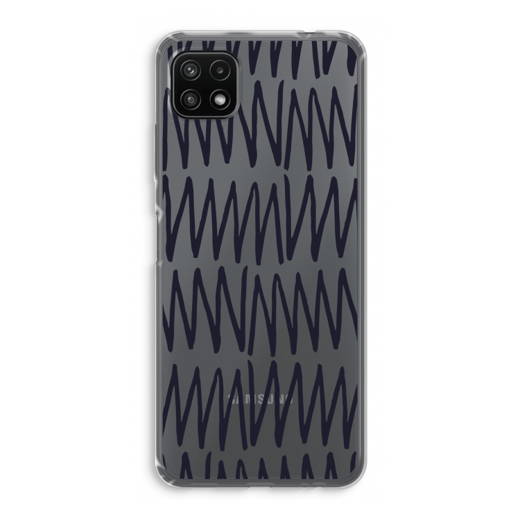 Marrakech Zigzag: Samsung Galaxy A22 5G Transparant Hoesje