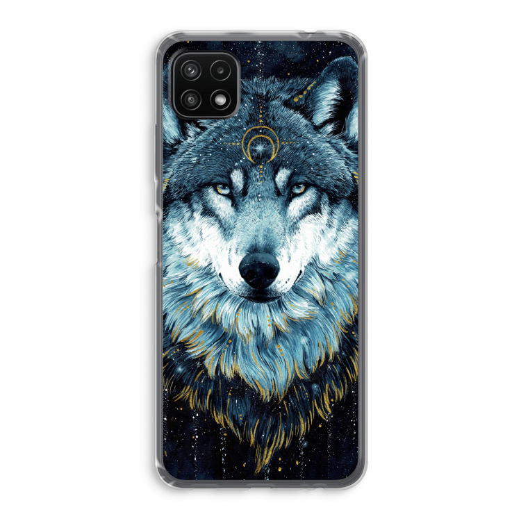 Darkness Wolf: Samsung Galaxy A22 5G Transparant Hoesje