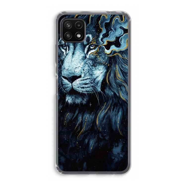 Darkness Lion: Samsung Galaxy A22 5G Transparant Hoesje