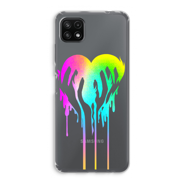 Hold My Heart: Samsung Galaxy A22 5G Transparant Hoesje