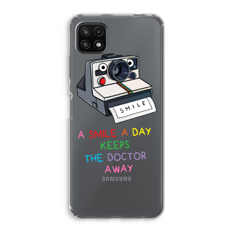 Smile: Samsung Galaxy A22 5G Transparant Hoesje