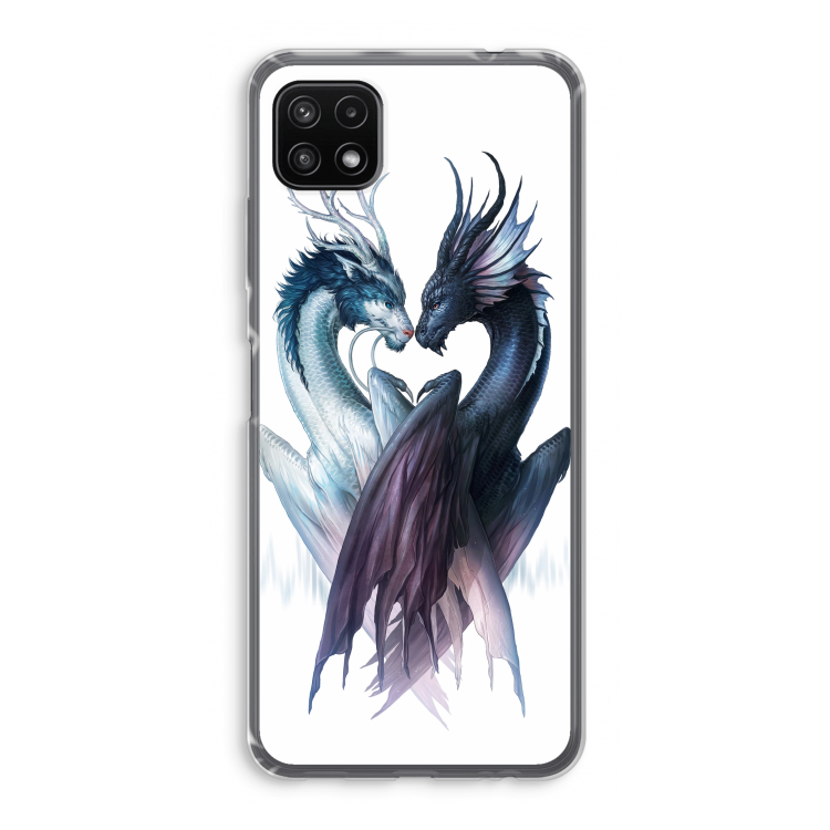 Yin Yang Dragons: Samsung Galaxy A22 5G Transparant Hoesje