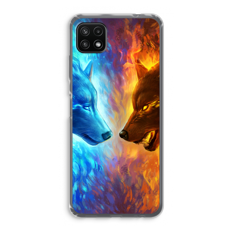 Fire & Ice: Samsung Galaxy A22 5G Transparant Hoesje
