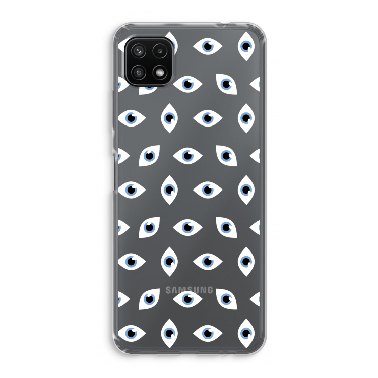 Eyes pattern: Samsung Galaxy A22 5G Transparant Hoesje
