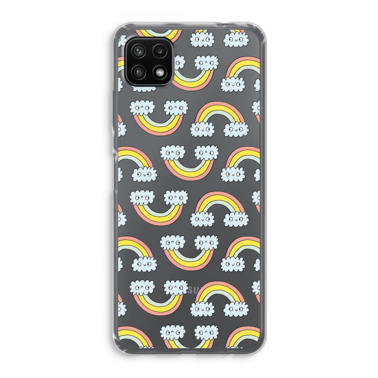 Regenboog: Samsung Galaxy A22 5G Transparant Hoesje