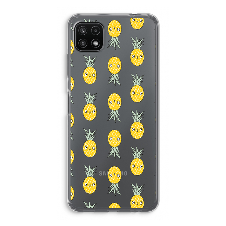 Ananas: Samsung Galaxy A22 5G Transparant Hoesje