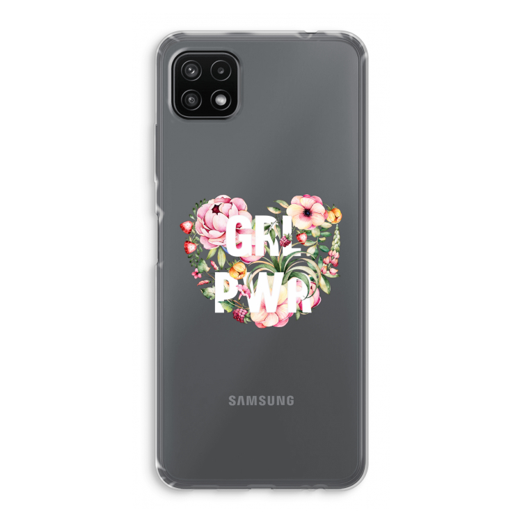 GRL PWR Flower: Samsung Galaxy A22 5G Transparant Hoesje