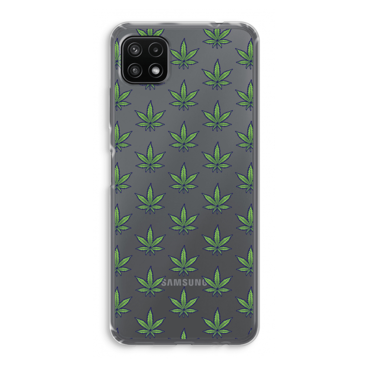 Weed: Samsung Galaxy A22 5G Transparant Hoesje