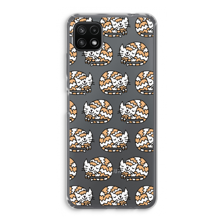 Slapende poes: Samsung Galaxy A22 5G Transparant Hoesje