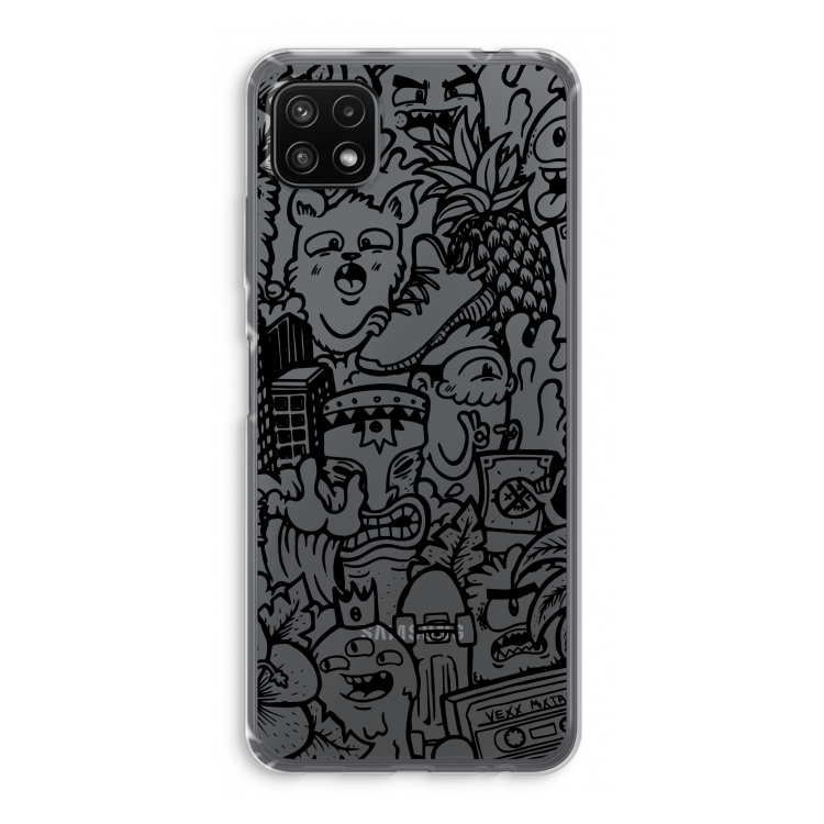Vexx Black Mixtape: Samsung Galaxy A22 5G Transparant Hoesje