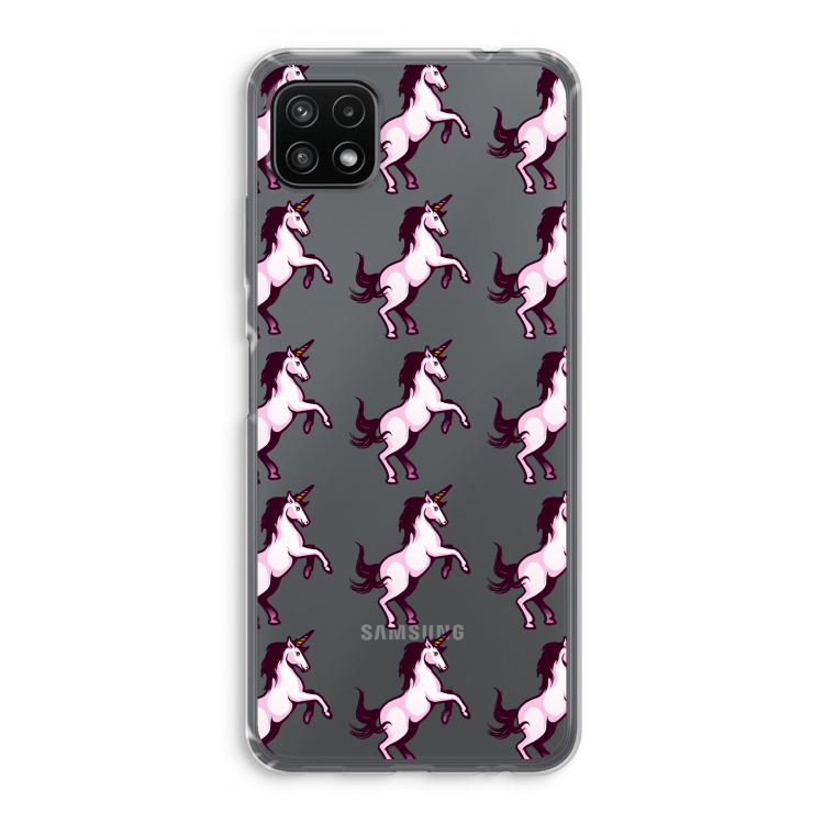 Musketon Unicorn: Samsung Galaxy A22 5G Transparant Hoesje