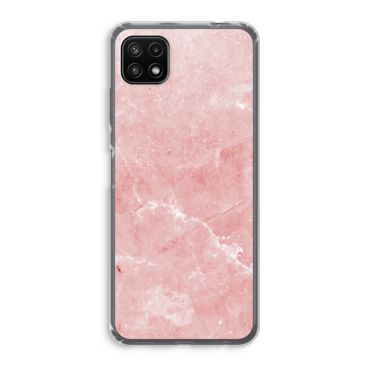 Roze marmer: Samsung Galaxy A22 5G Transparant Hoesje