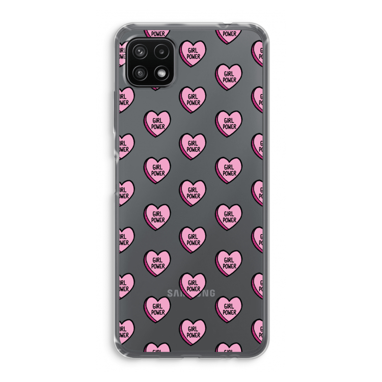 GIRL POWER: Samsung Galaxy A22 5G Transparant Hoesje
