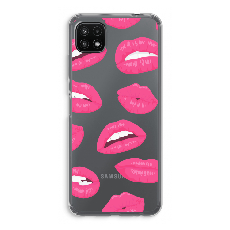 Bite my lip: Samsung Galaxy A22 5G Transparant Hoesje