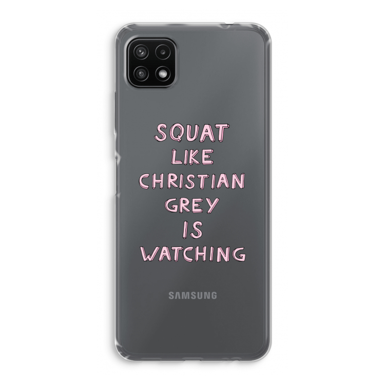 Christian Grey: Samsung Galaxy A22 5G Transparant Hoesje