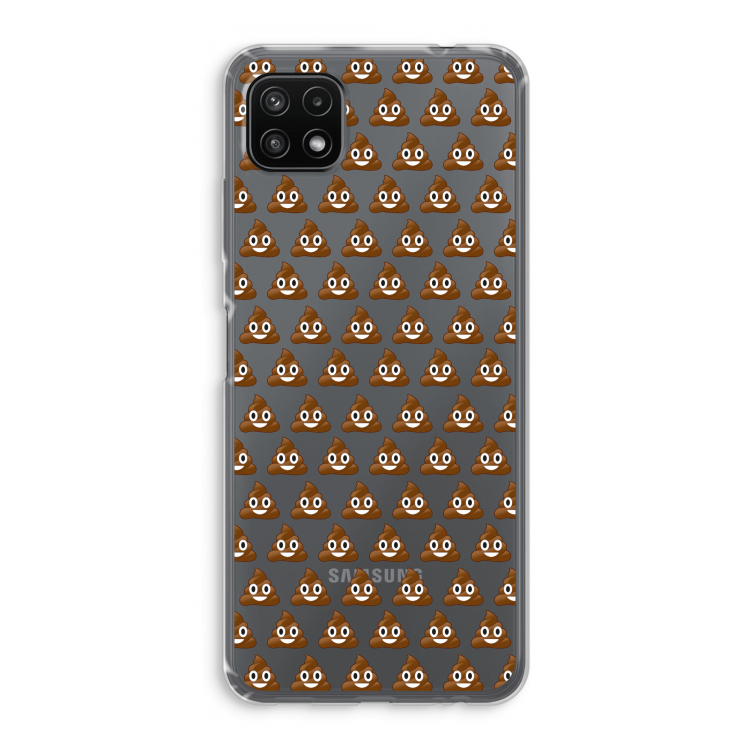 Poop emoji: Samsung Galaxy A22 5G Transparant Hoesje