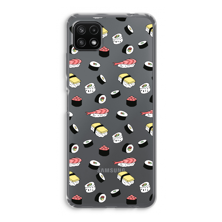 Sushi time: Samsung Galaxy A22 5G Transparant Hoesje
