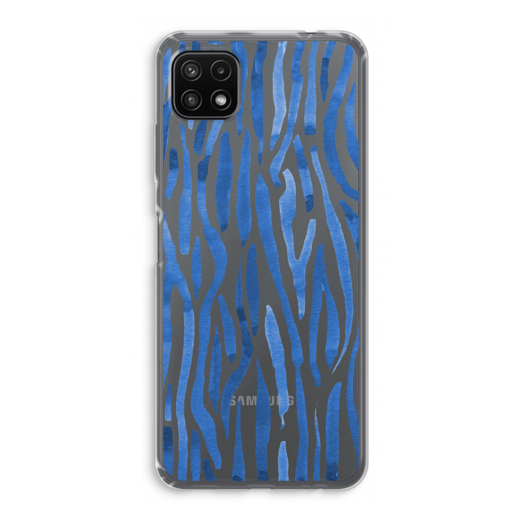 Blauwe nerven: Samsung Galaxy A22 5G Transparant Hoesje