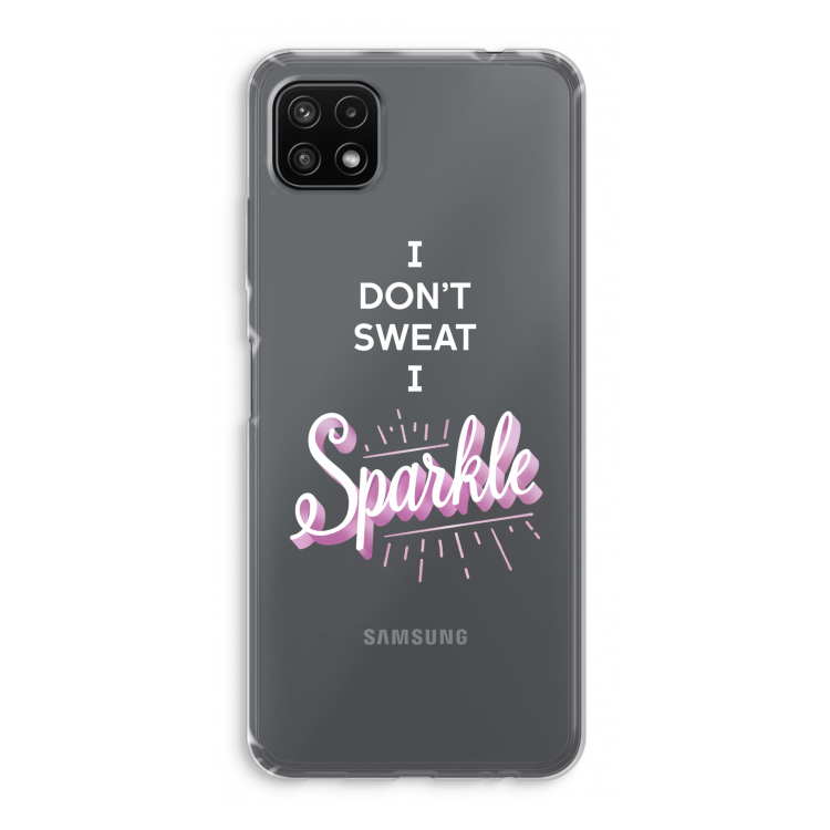 Sparkle quote: Samsung Galaxy A22 5G Transparant Hoesje
