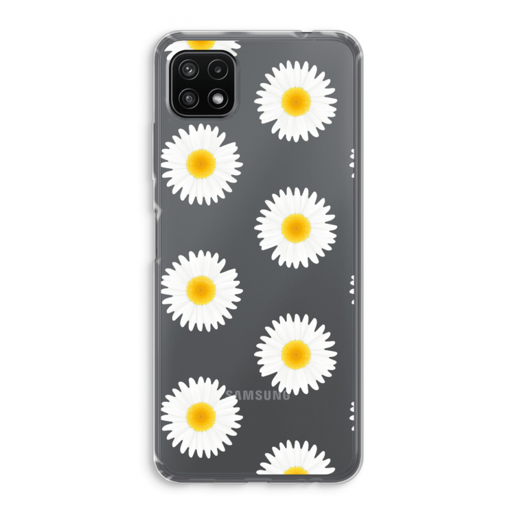 Margrietjes: Samsung Galaxy A22 5G Transparant Hoesje