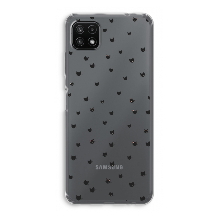 Kleine kattenkopjes: Samsung Galaxy A22 5G Transparant Hoesje