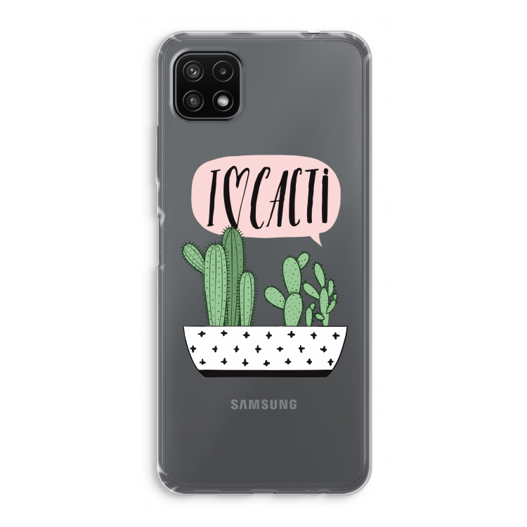 I love cacti: Samsung Galaxy A22 5G Transparant Hoesje