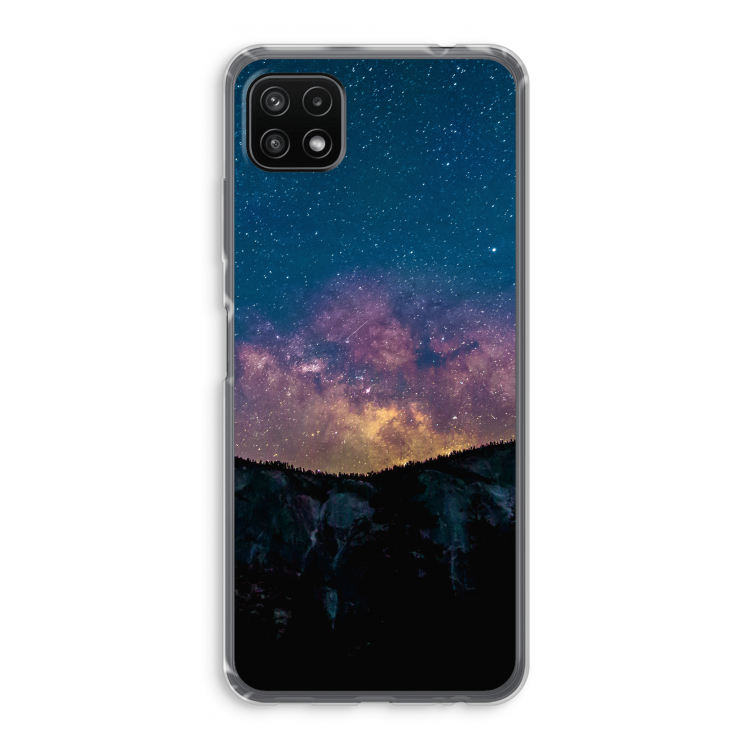 Travel to space: Samsung Galaxy A22 5G Transparant Hoesje
