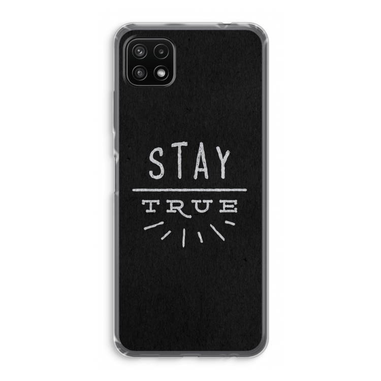 Stay true: Samsung Galaxy A22 5G Transparant Hoesje