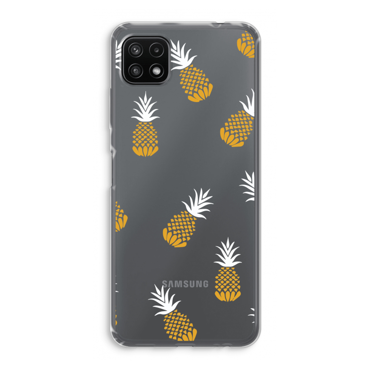 Ananasjes: Samsung Galaxy A22 5G Transparant Hoesje