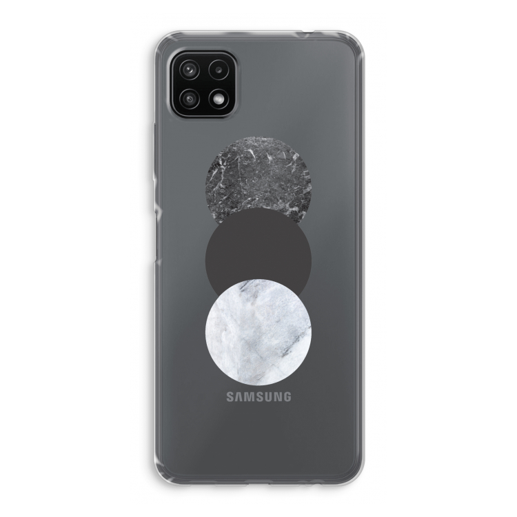 Marmeren cirkels: Samsung Galaxy A22 5G Transparant Hoesje
