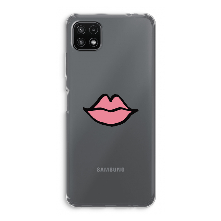 Kusje: Samsung Galaxy A22 5G Transparant Hoesje