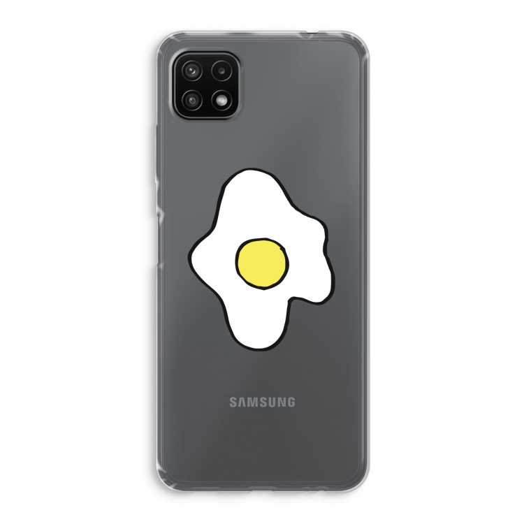 Spiegelei: Samsung Galaxy A22 5G Transparant Hoesje
