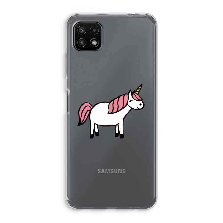 Eenhoorn: Samsung Galaxy A22 5G Transparant Hoesje