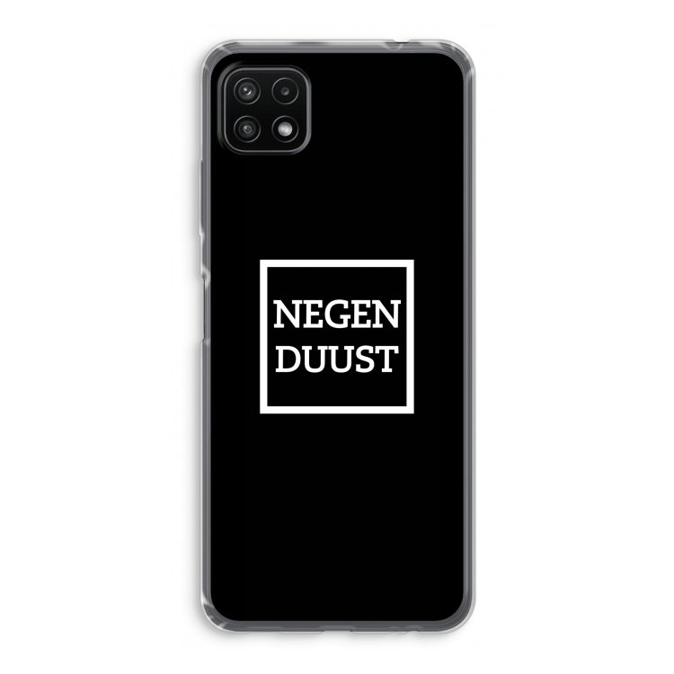 Negenduust black: Samsung Galaxy A22 5G Transparant Hoesje