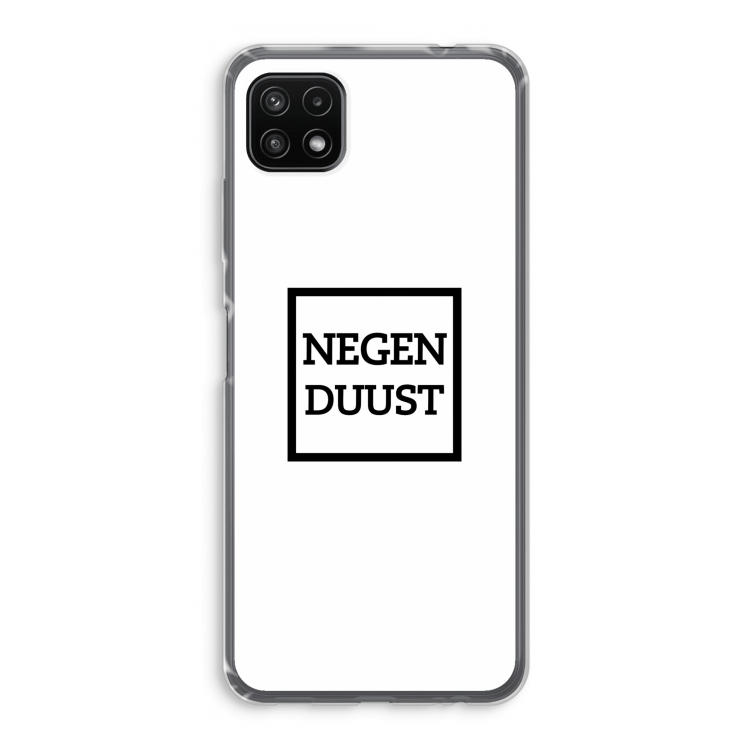 Negenduust vierkant: Samsung Galaxy A22 5G Transparant Hoesje