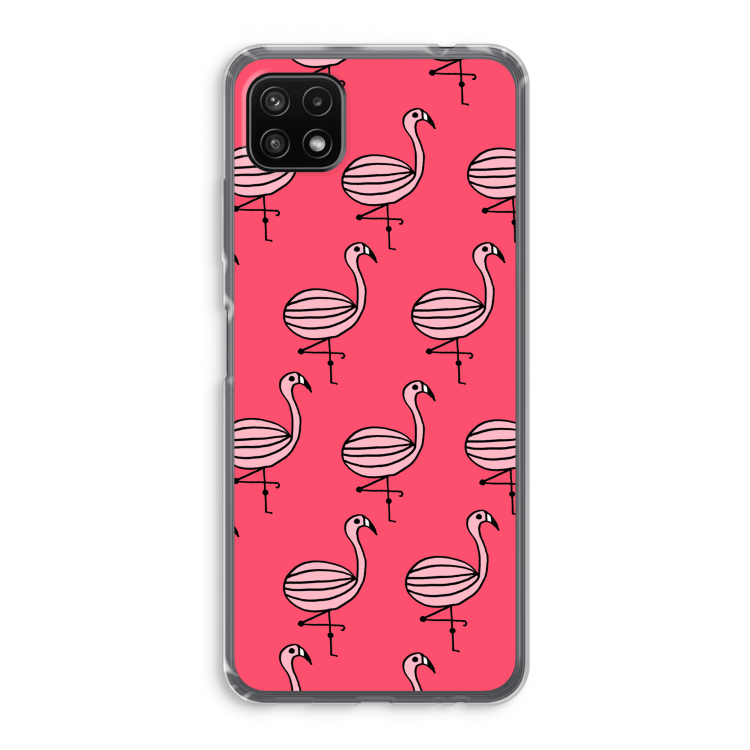 Flamingo: Samsung Galaxy A22 5G Transparant Hoesje