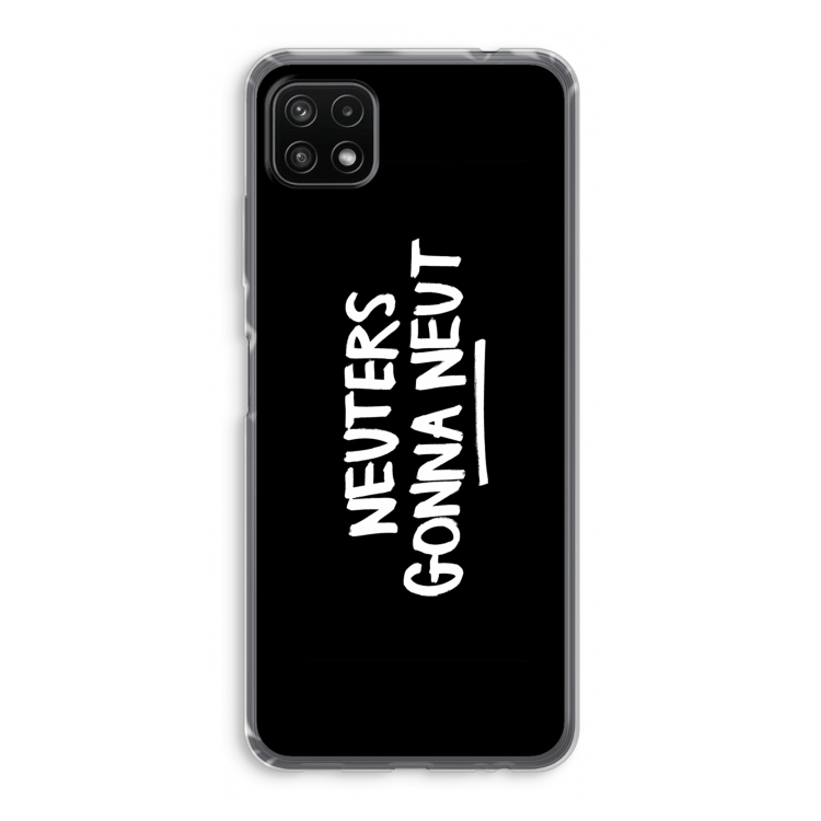 Neuters (zwart): Samsung Galaxy A22 5G Transparant Hoesje