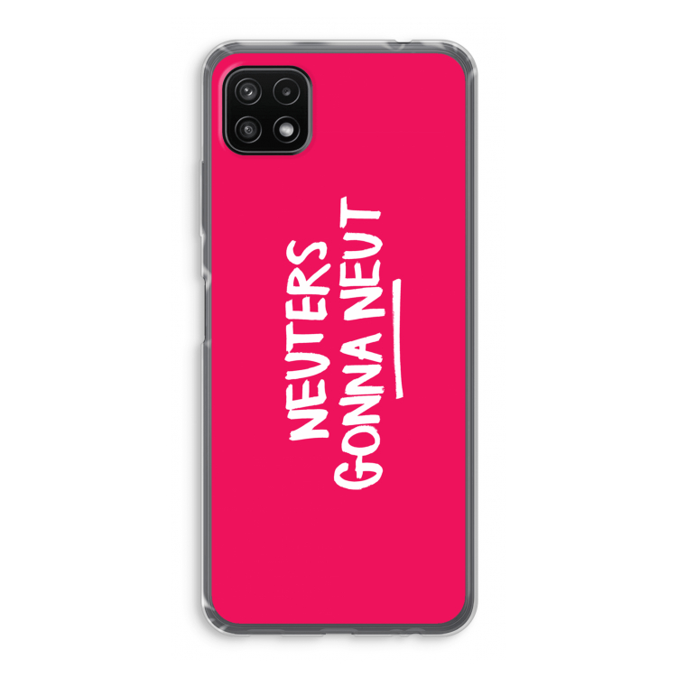 Neuters (roze): Samsung Galaxy A22 5G Transparant Hoesje