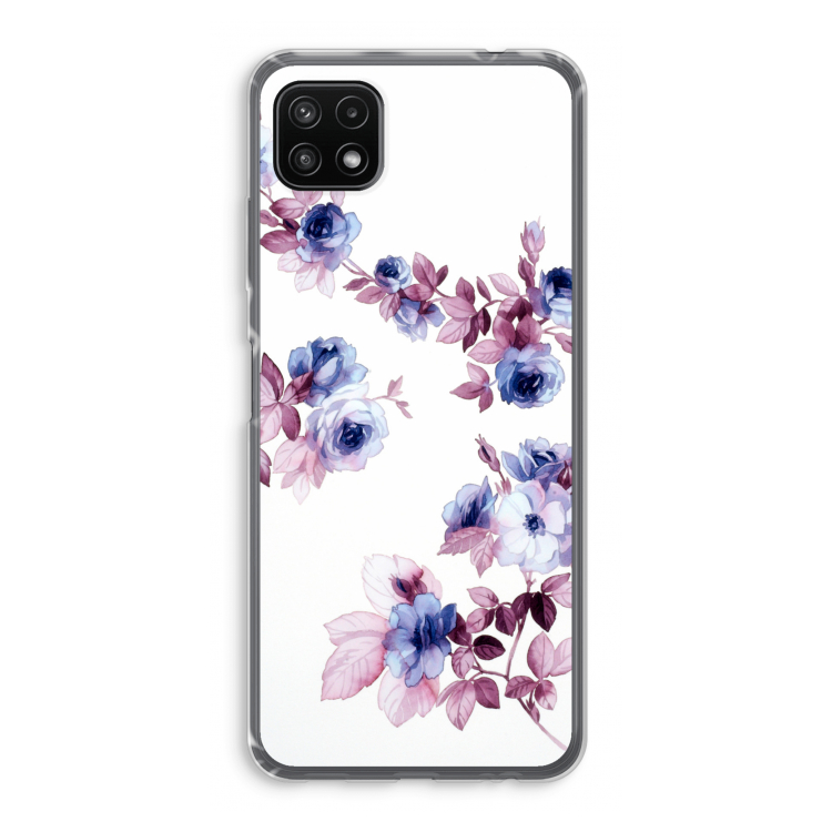 Waterverf bloemen: Samsung Galaxy A22 5G Transparant Hoesje