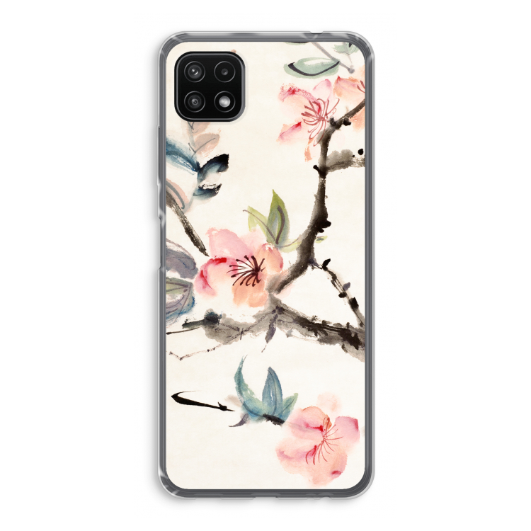 Japanse bloemen: Samsung Galaxy A22 5G Transparant Hoesje