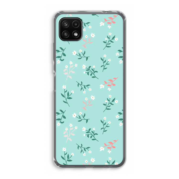 Small white flowers: Samsung Galaxy A22 5G Transparant Hoesje
