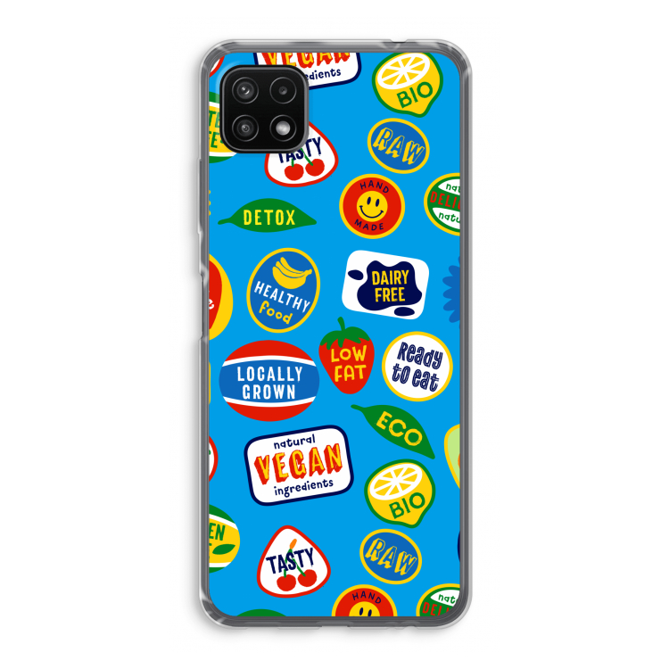 Fruitsticker: Samsung Galaxy A22 5G Transparant Hoesje
