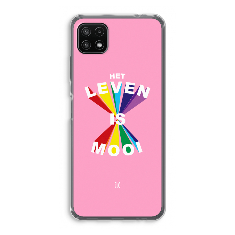 Het Leven Is Mooi: Samsung Galaxy A22 5G Transparant Hoesje
